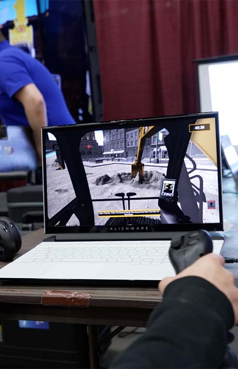 Student with VR Goggles